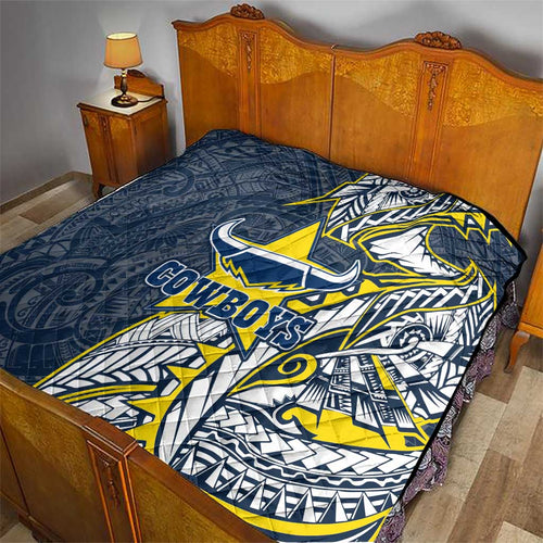 North Queensland Cowboys Quilt Polynesian Tribal Tattoo Pacific Sport Art