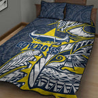 North Queensland Cowboys Quilt Bed Set Polynesian Tribal Tattoo Pacific Sport Art