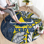 North Queensland Cowboys Round Carpet Polynesian Tribal Tattoo Pacific Sport Art