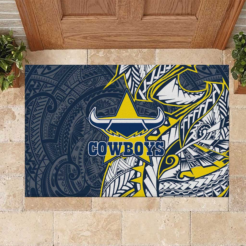 North Queensland Cowboys Rubber Doormat Polynesian Tribal Tattoo Pacific Sport Art