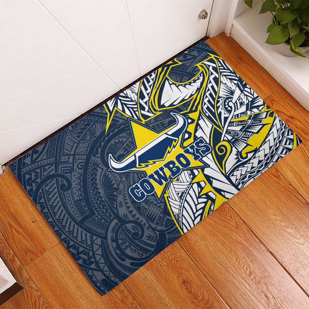 North Queensland Cowboys Rubber Doormat Polynesian Tribal Tattoo Pacific Sport Art