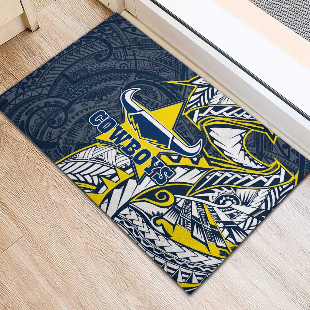 North Queensland Cowboys Rubber Doormat Polynesian Tribal Tattoo Pacific Sport Art
