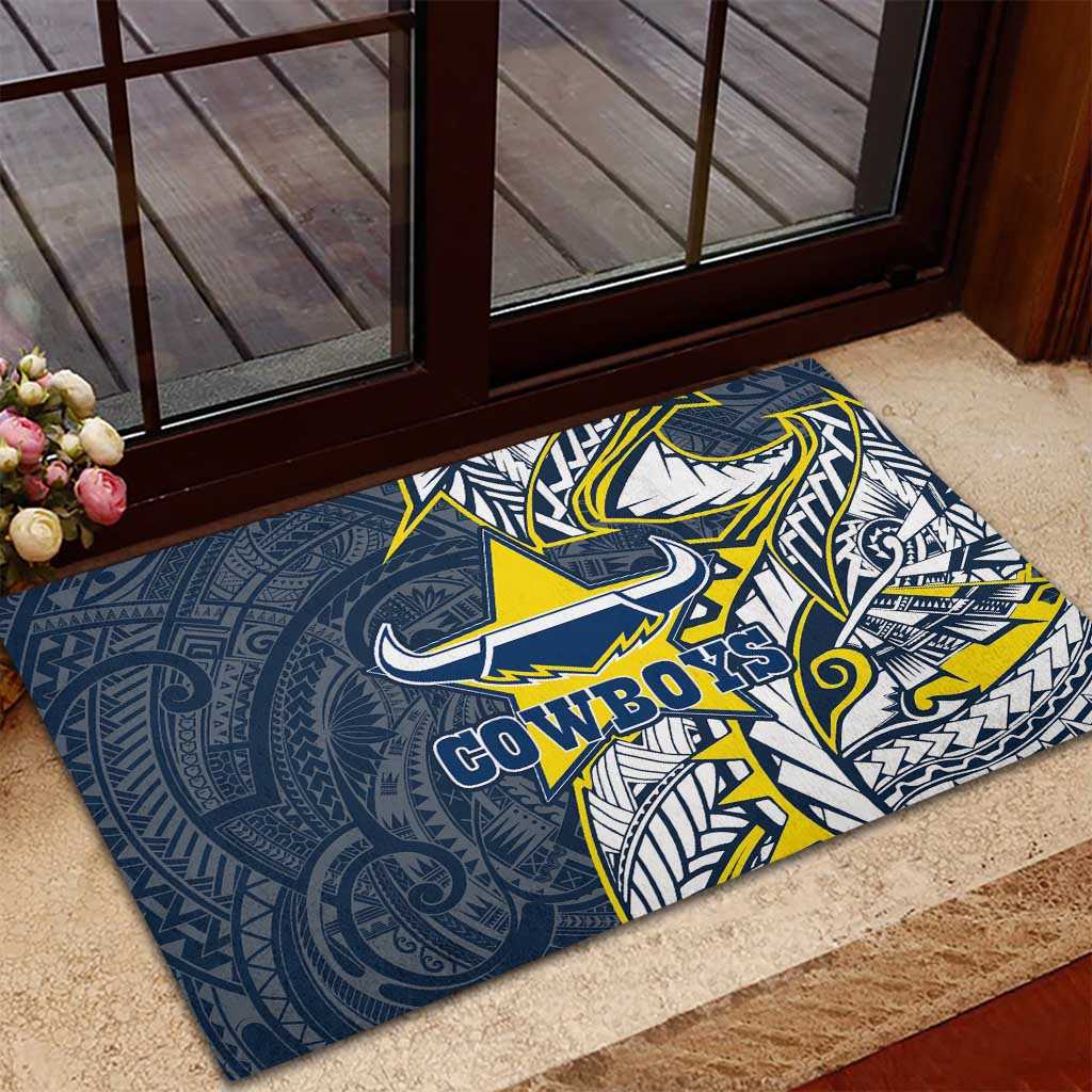 North Queensland Cowboys Rubber Doormat Polynesian Tribal Tattoo Pacific Sport Art