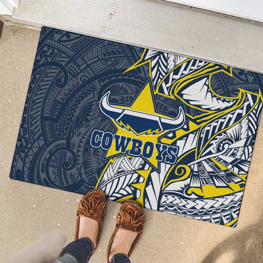 North Queensland Cowboys Rubber Doormat Polynesian Tribal Tattoo Pacific Sport Art