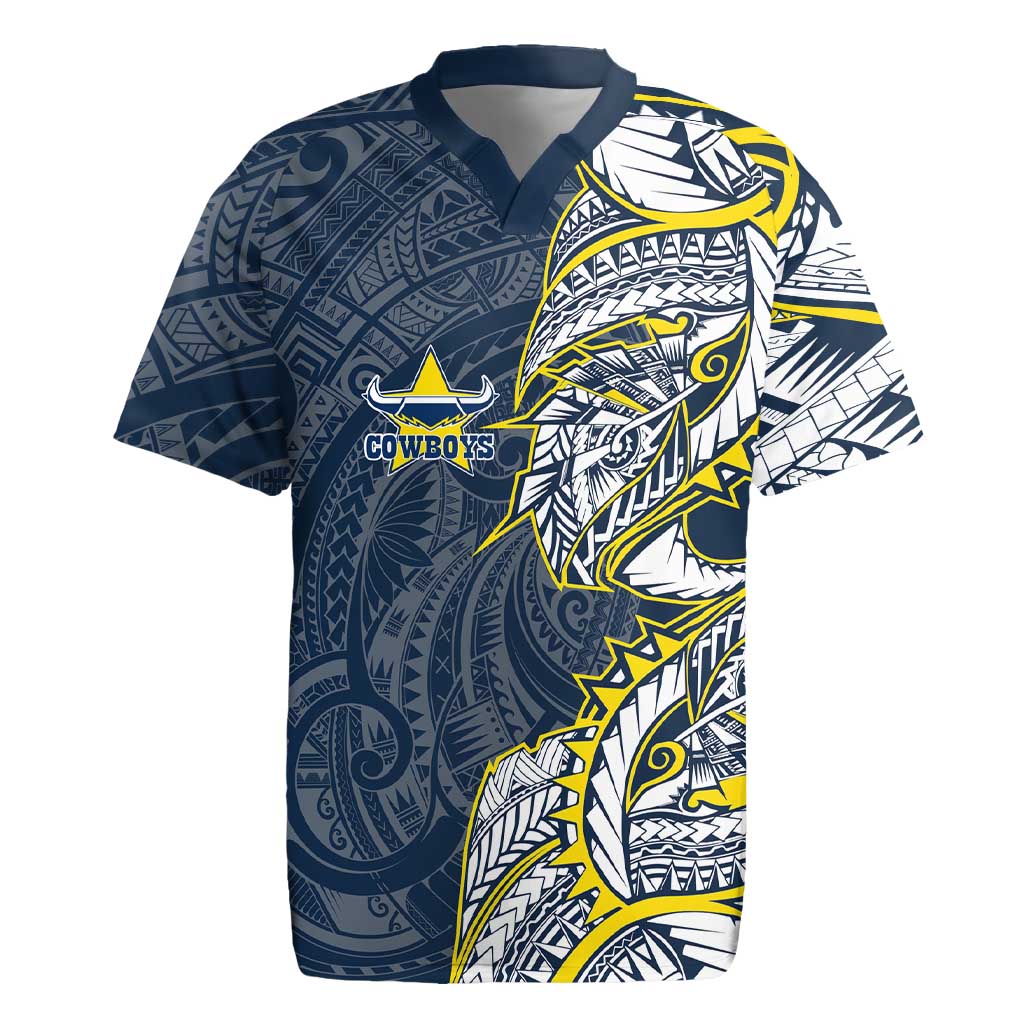 North Queensland Cowboys Rugby Jersey Polynesian Tribal Tattoo Pacific Sport Art