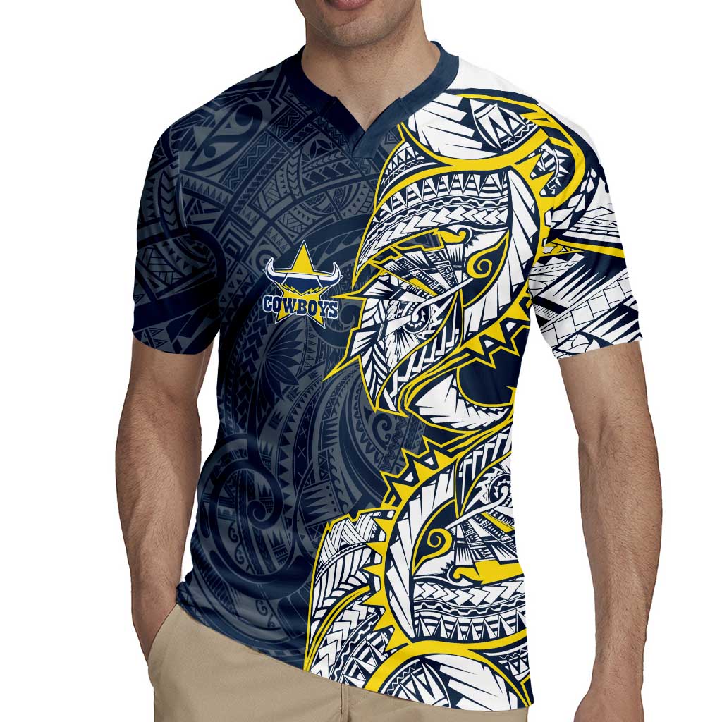 North Queensland Cowboys Rugby Jersey Polynesian Tribal Tattoo Pacific Sport Art