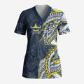 North Queensland Cowboys Scrub Top Polynesian Tribal Tattoo Pacific Sport Art