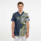 North Queensland Cowboys Scrub Top Polynesian Tribal Tattoo Pacific Sport Art