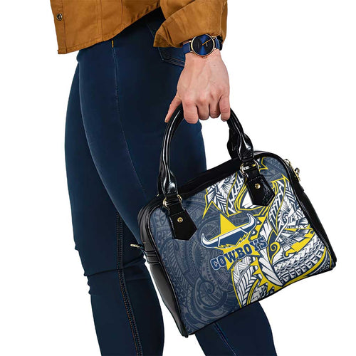 North Queensland Cowboys Shoulder Handbag Polynesian Tribal Tattoo Pacific Sport Art