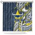 North Queensland Cowboys Shower Curtain Polynesian Tribal Tattoo Pacific Sport Art