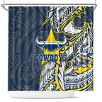 North Queensland Cowboys Shower Curtain Polynesian Tribal Tattoo Pacific Sport Art