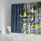 North Queensland Cowboys Shower Curtain Polynesian Tribal Tattoo Pacific Sport Art