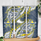 North Queensland Cowboys Skinny Tumbler Polynesian Tribal Tattoo Pacific Sport Art