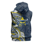 North Queensland Cowboys Sleeveless Hoodie Polynesian Tribal Tattoo Pacific Sport Art