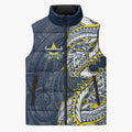 North Queensland Cowboys Sleeveless Puffer Jacket Polynesian Tribal Tattoo Pacific Sport Art