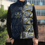 North Queensland Cowboys Sleeveless Puffer Jacket Polynesian Tribal Tattoo Pacific Sport Art