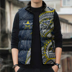 North Queensland Cowboys Sleeveless Puffer Jacket Polynesian Tribal Tattoo Pacific Sport Art