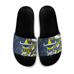 North Queensland Cowboys Slide Sandals Polynesian Tribal Tattoo Pacific Sport Art