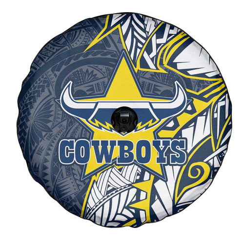 North Queensland Cowboys Spare Tire Cover Polynesian Tribal Tattoo Pacific Sport Art