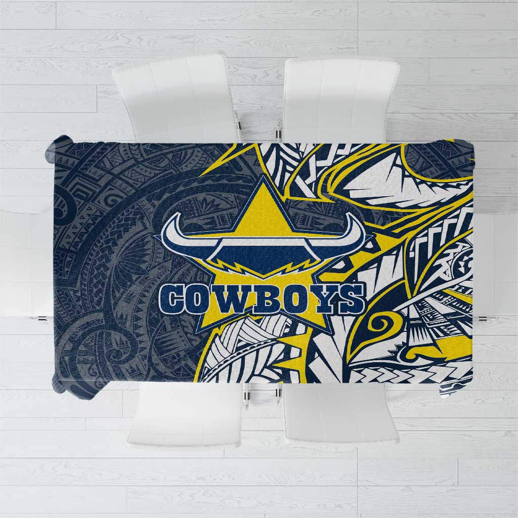 North Queensland Cowboys Tablecloth Polynesian Tribal Tattoo Pacific Sport Art