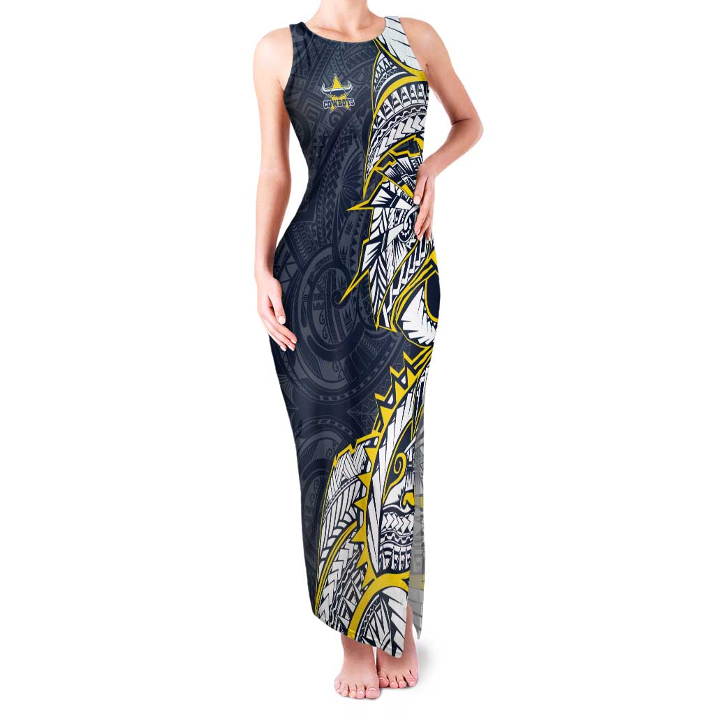 North Queensland Cowboys Tank Maxi Dress Polynesian Tribal Tattoo Pacific Sport Art