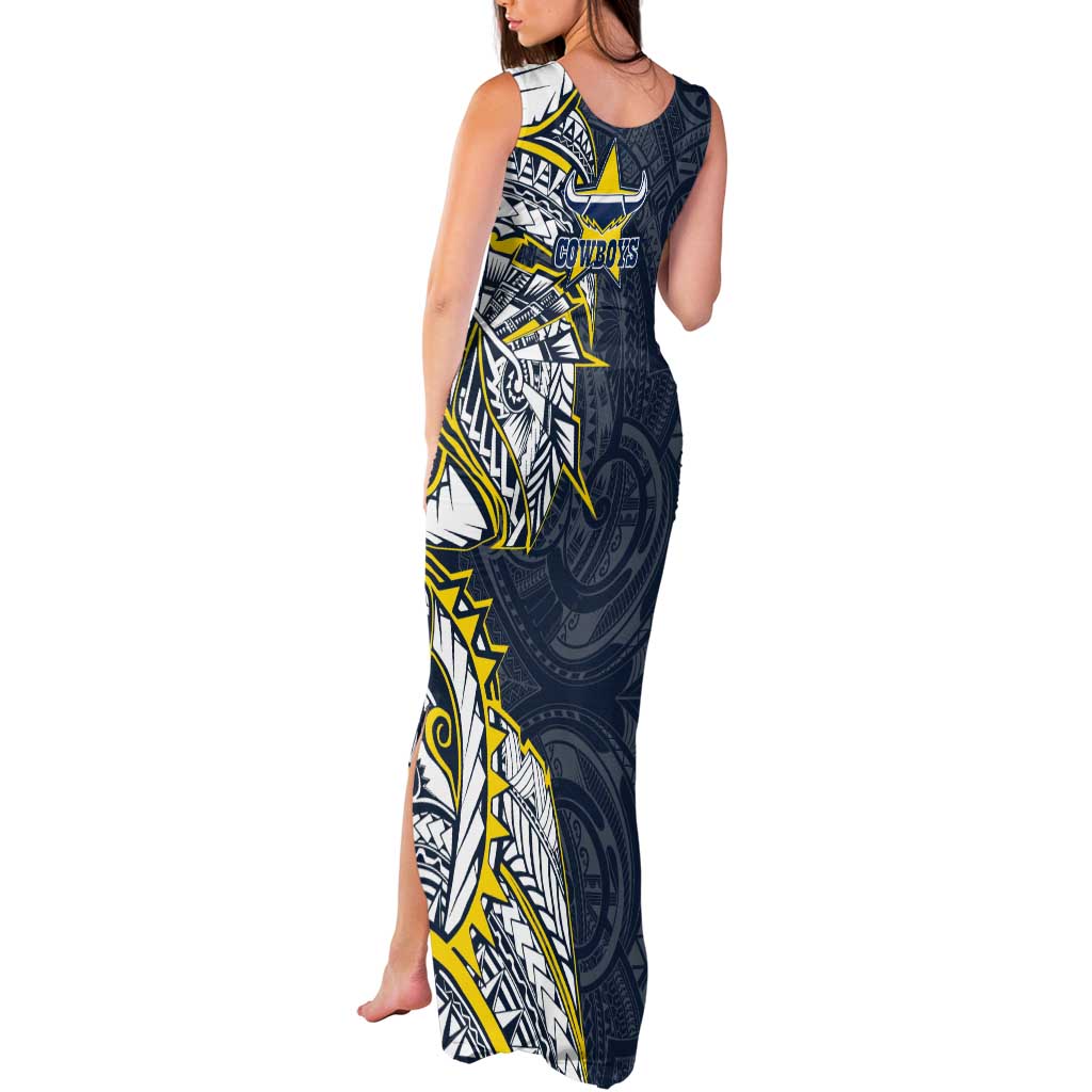 North Queensland Cowboys Tank Maxi Dress Polynesian Tribal Tattoo Pacific Sport Art