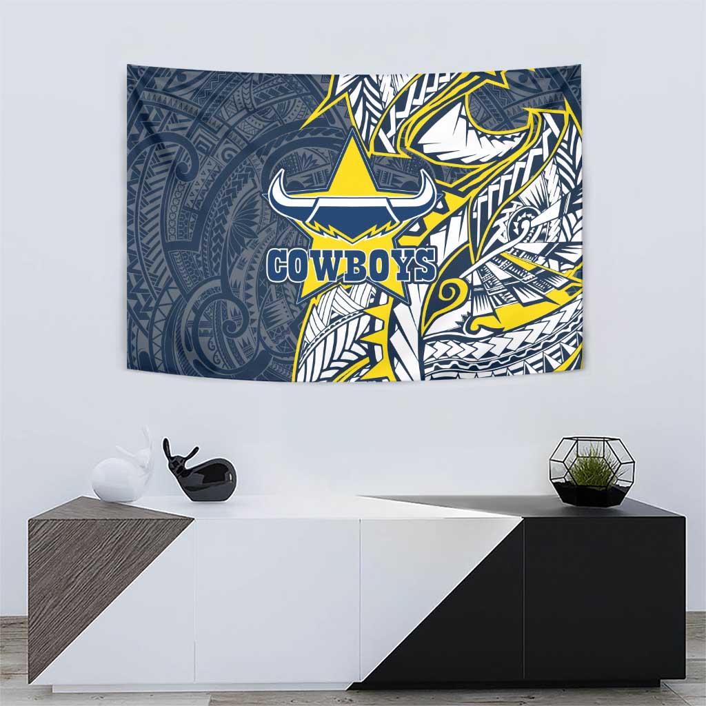 North Queensland Cowboys Tapestry Polynesian Tribal Tattoo Pacific Sport Art