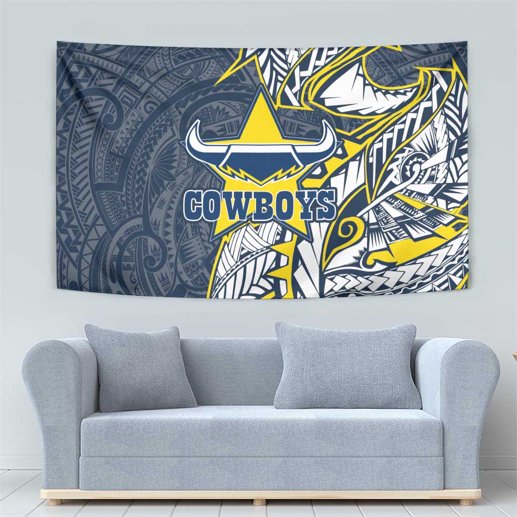 North Queensland Cowboys Tapestry Polynesian Tribal Tattoo Pacific Sport Art