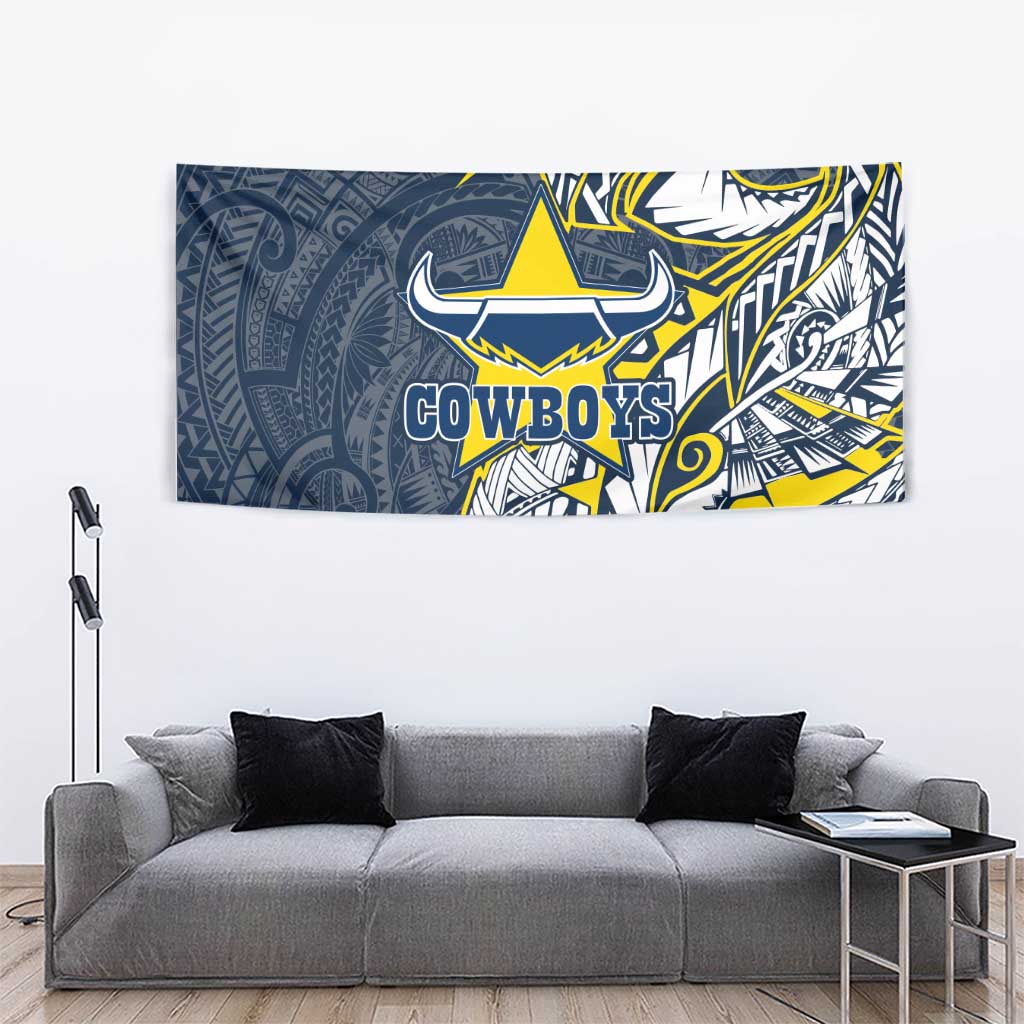 North Queensland Cowboys Tapestry Polynesian Tribal Tattoo Pacific Sport Art