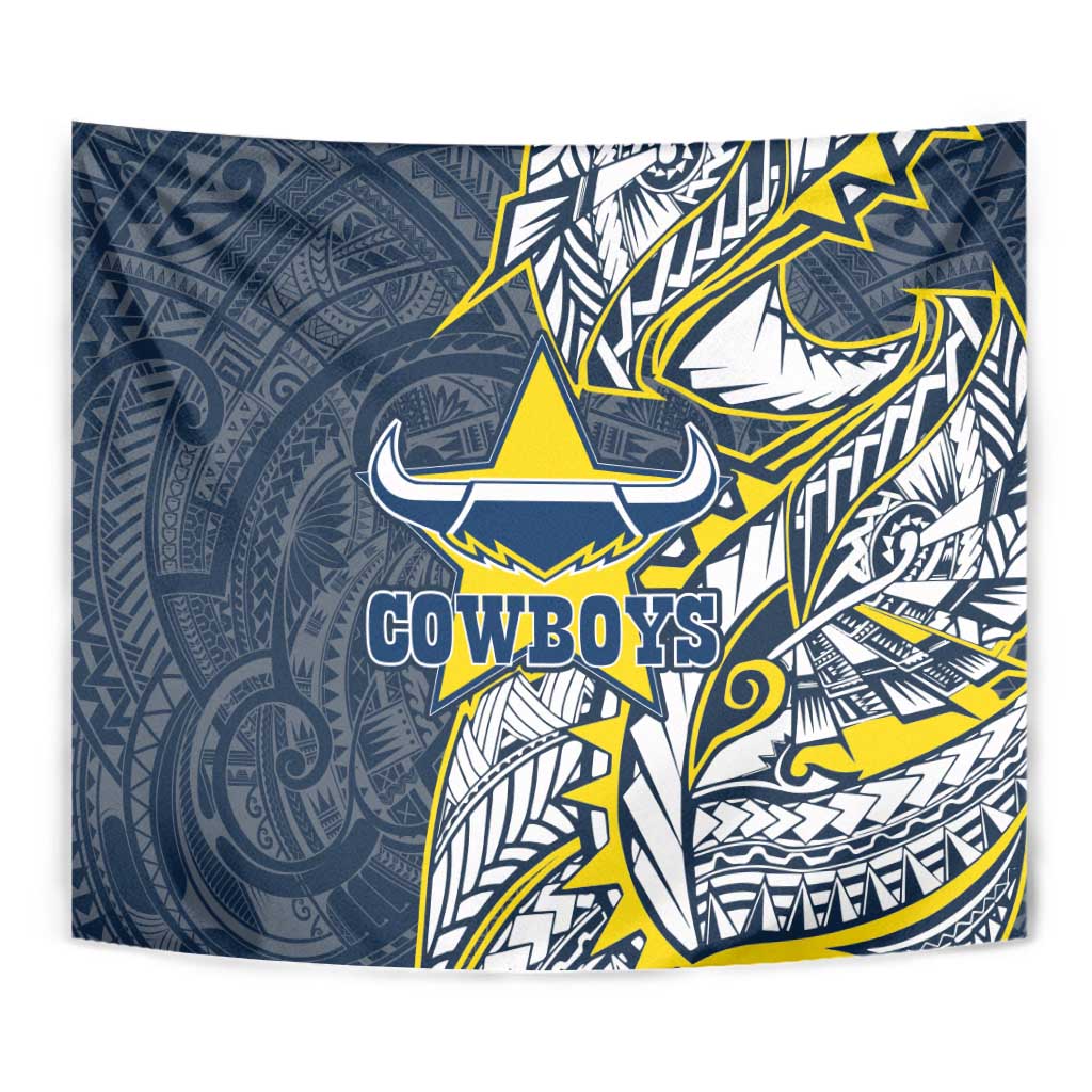 North Queensland Cowboys Tapestry Polynesian Tribal Tattoo Pacific Sport Art