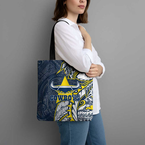 North Queensland Cowboys Tote Bag Polynesian Tribal Tattoo Pacific Sport Art