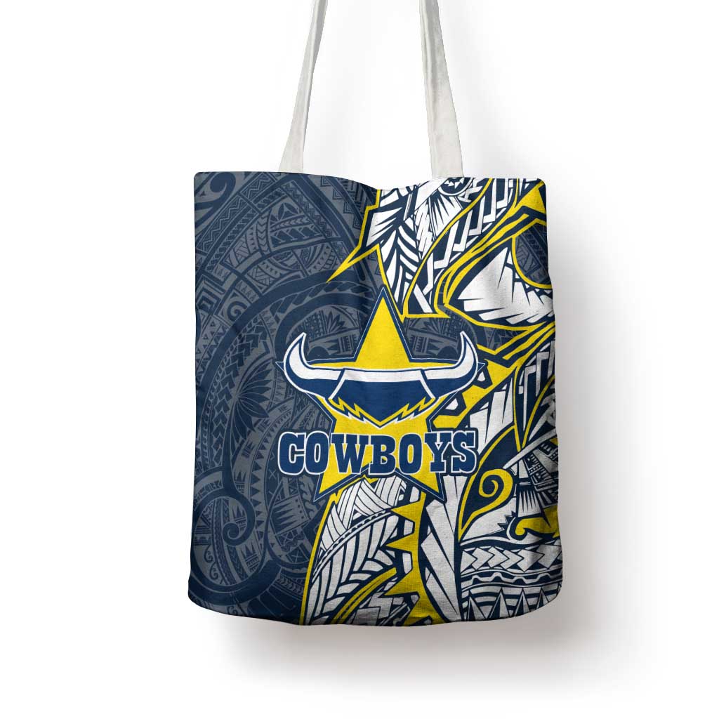 North Queensland Cowboys Tote Bag Polynesian Tribal Tattoo Pacific Sport Art