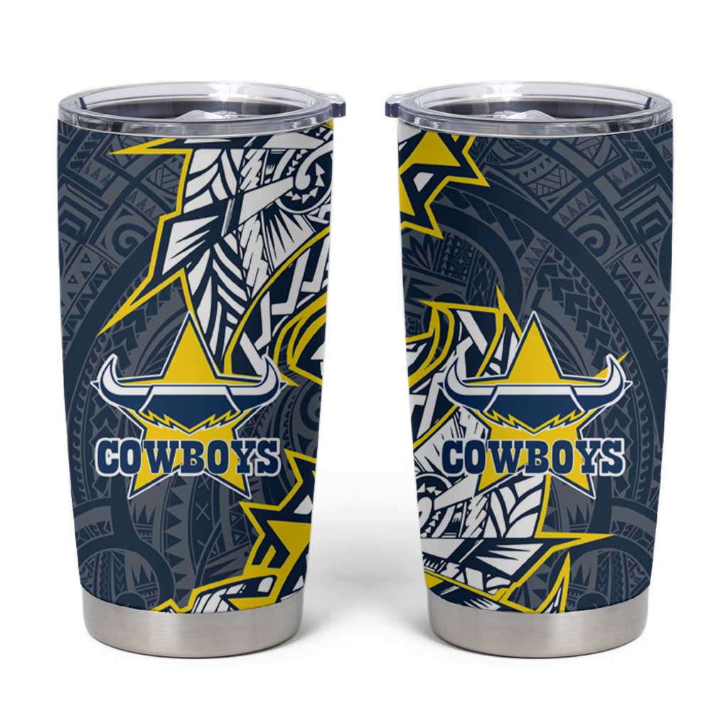 North Queensland Cowboys Tumbler Cup Polynesian Tribal Tattoo Pacific Sport Art