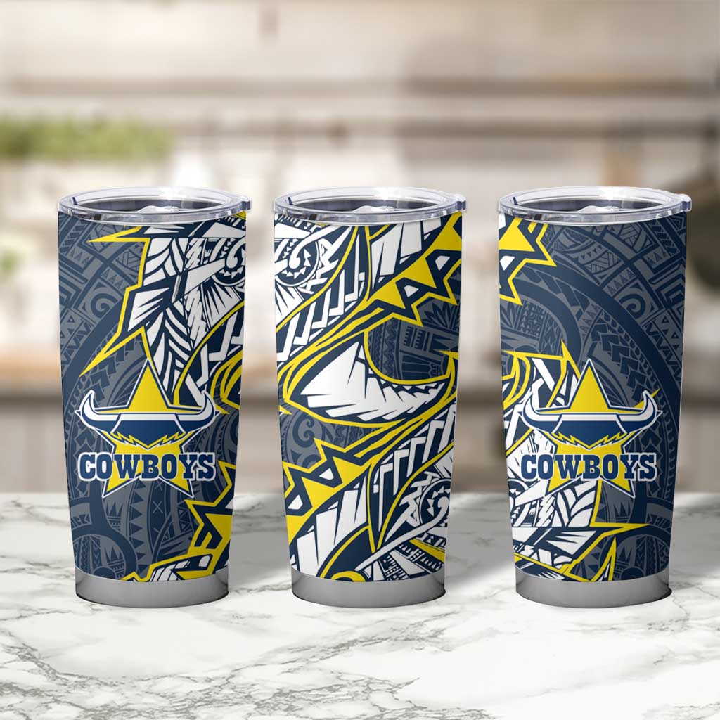 North Queensland Cowboys Tumbler Cup Polynesian Tribal Tattoo Pacific Sport Art