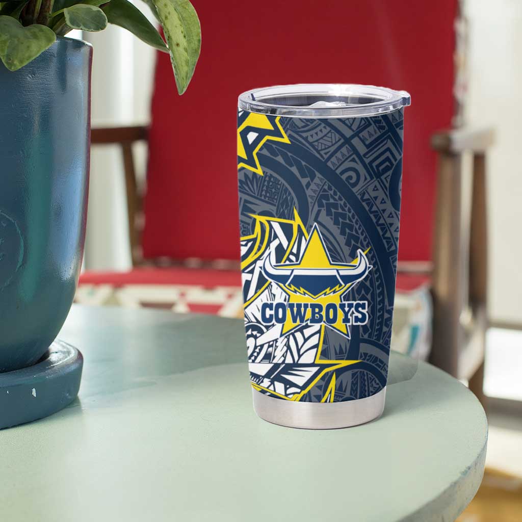 North Queensland Cowboys Tumbler Cup Polynesian Tribal Tattoo Pacific Sport Art