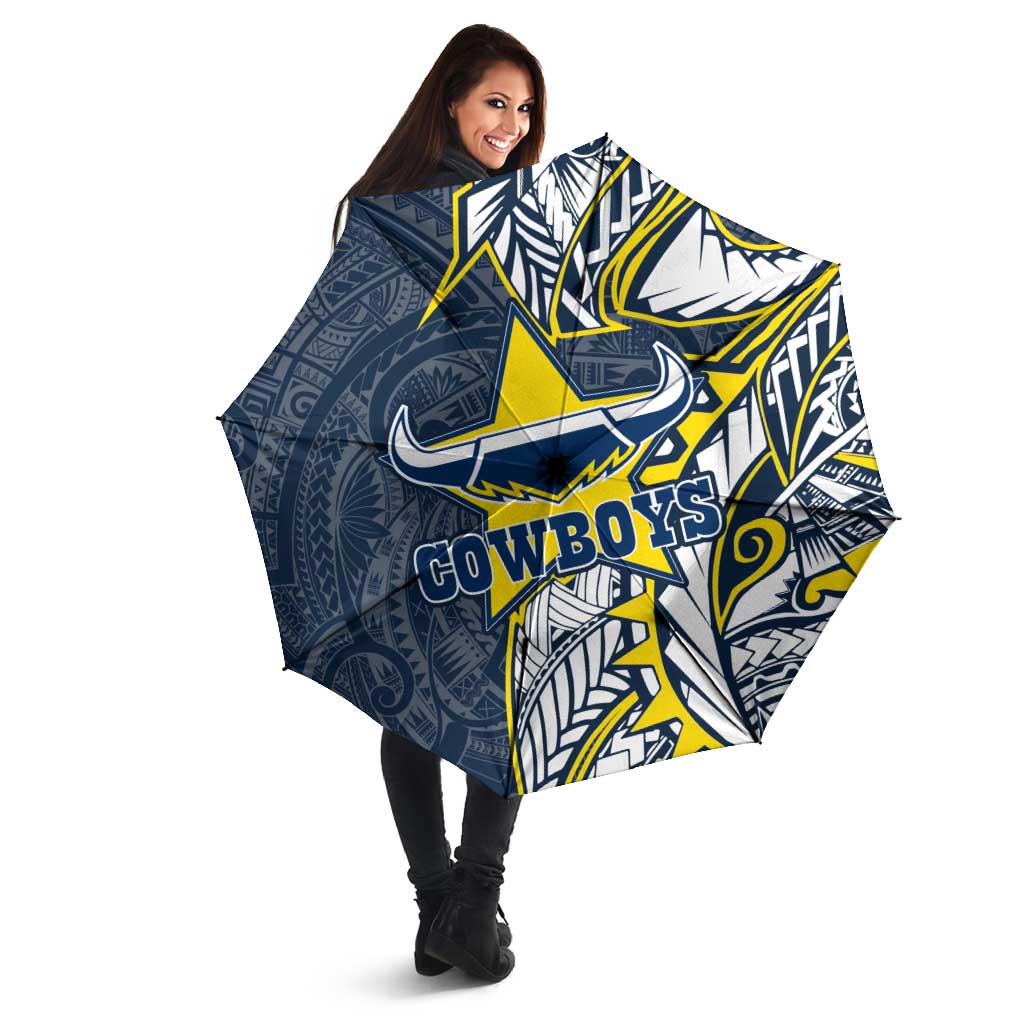 North Queensland Cowboys Umbrella Polynesian Tribal Tattoo Pacific Sport Art