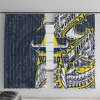 North Queensland Cowboys Window Curtain Polynesian Tribal Tattoo Pacific Sport Art