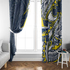 North Queensland Cowboys Window Curtain Polynesian Tribal Tattoo Pacific Sport Art