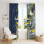 North Queensland Cowboys Window Curtain Polynesian Tribal Tattoo Pacific Sport Art
