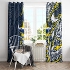 North Queensland Cowboys Window Curtain Polynesian Tribal Tattoo Pacific Sport Art