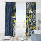 North Queensland Cowboys Window Curtain Polynesian Tribal Tattoo Pacific Sport Art