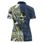 North Queensland Cowboys Women Polo Shirt Polynesian Tribal Tattoo Pacific Sport Art