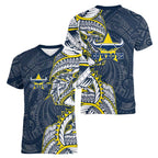 North Queensland Cowboys Women V-Neck T-Shirt Polynesian Tribal Tattoo Pacific Sport Art
