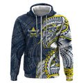 North Queensland Cowboys Zip Hoodie Polynesian Tribal Tattoo Pacific Sport Art
