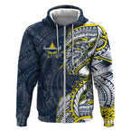 North Queensland Cowboys Zip Hoodie Polynesian Tribal Tattoo Pacific Sport Art