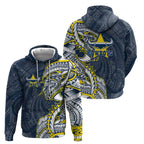 North Queensland Cowboys Zip Hoodie Polynesian Tribal Tattoo Pacific Sport Art