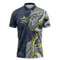 North Queensland Cowboys Zipper Polo Shirt Polynesian Tribal Tattoo Pacific Sport Art