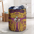 Brisbane Broncos Rugby Laundry Basket Polynesian Tribal Pattern Warrior Horse Maroon Gold Pattern