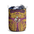 Brisbane Broncos Rugby Laundry Basket Polynesian Tribal Pattern Warrior Horse Maroon Gold Pattern