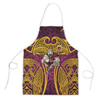 Brisbane Broncos Rugby Apron Polynesian Tribal Pattern Warrior Horse Maroon Gold Pattern